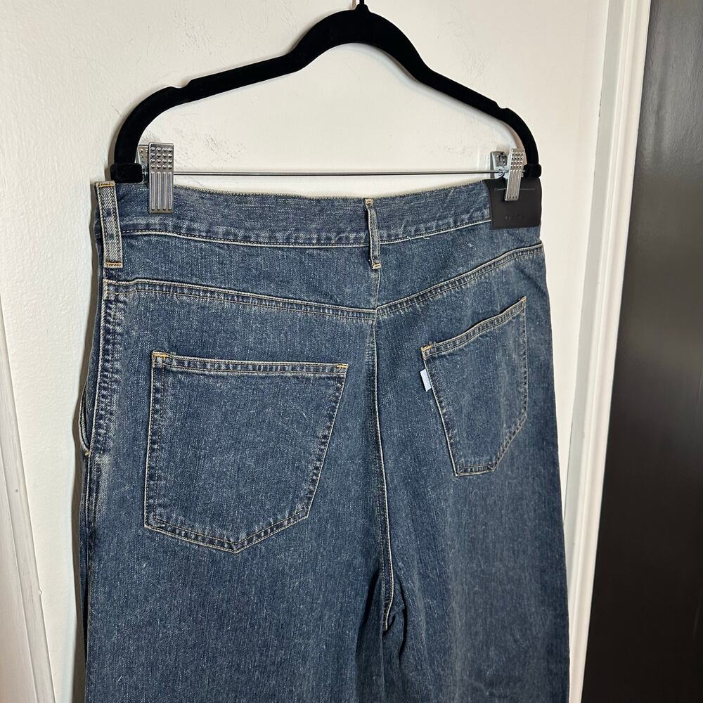 NEW Jieda Cutting Wide Denim Indigo Split Seam Jeans Japan Size 4 US Size 32 - Picture 11 of 16